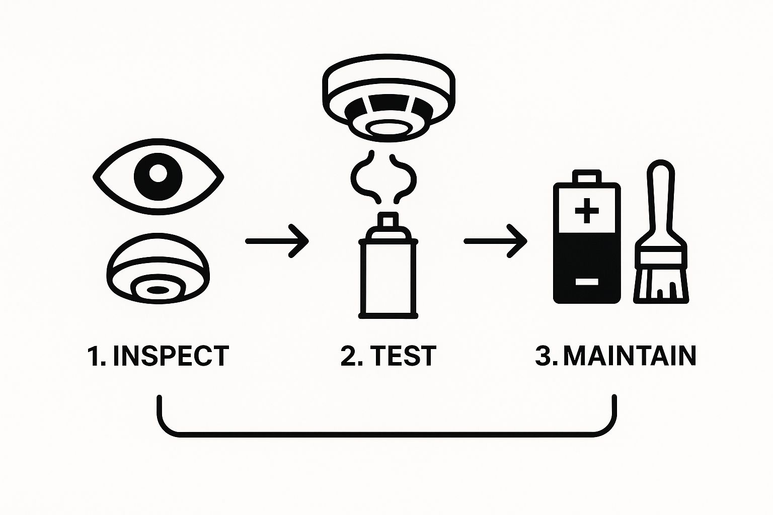 Infographic About How To Check Smoke Detector