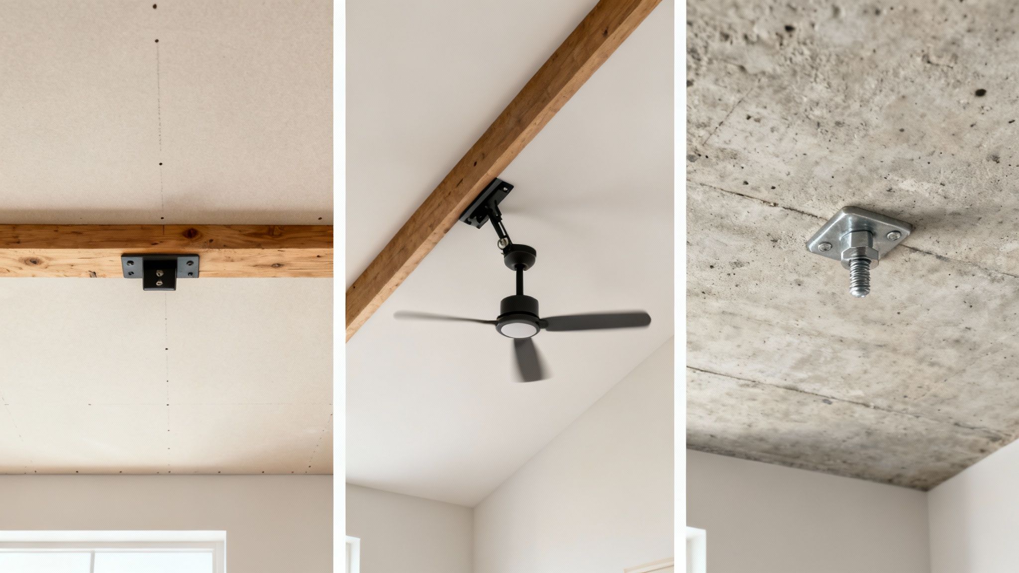 A Homeowner'S Guide To Ceiling With Fan Installation 3 A Modern Ceiling With Fan Installed In A Bright, Well-Lit Living Room.
