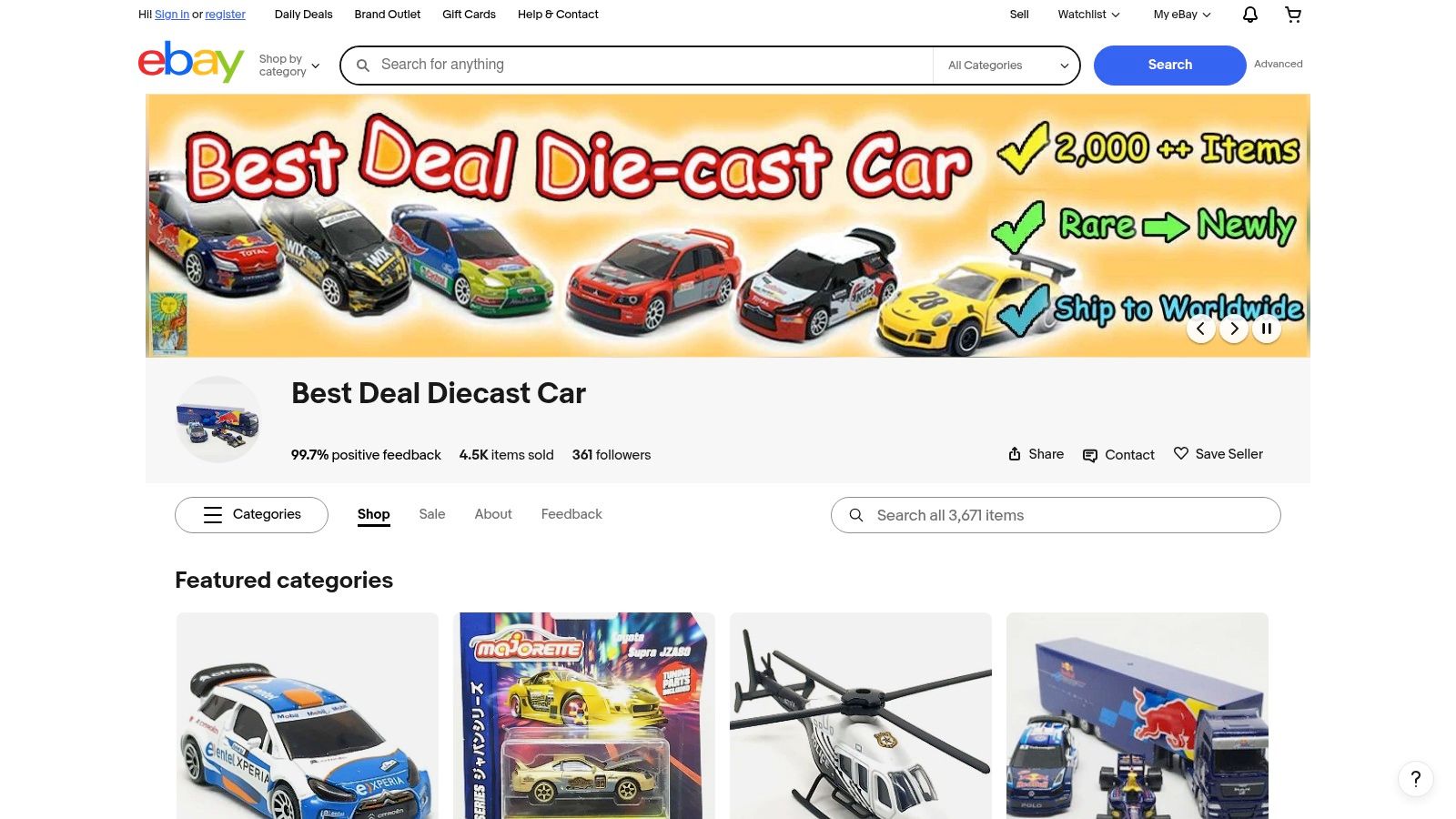 eBay – Best Deal Diecast Car Store