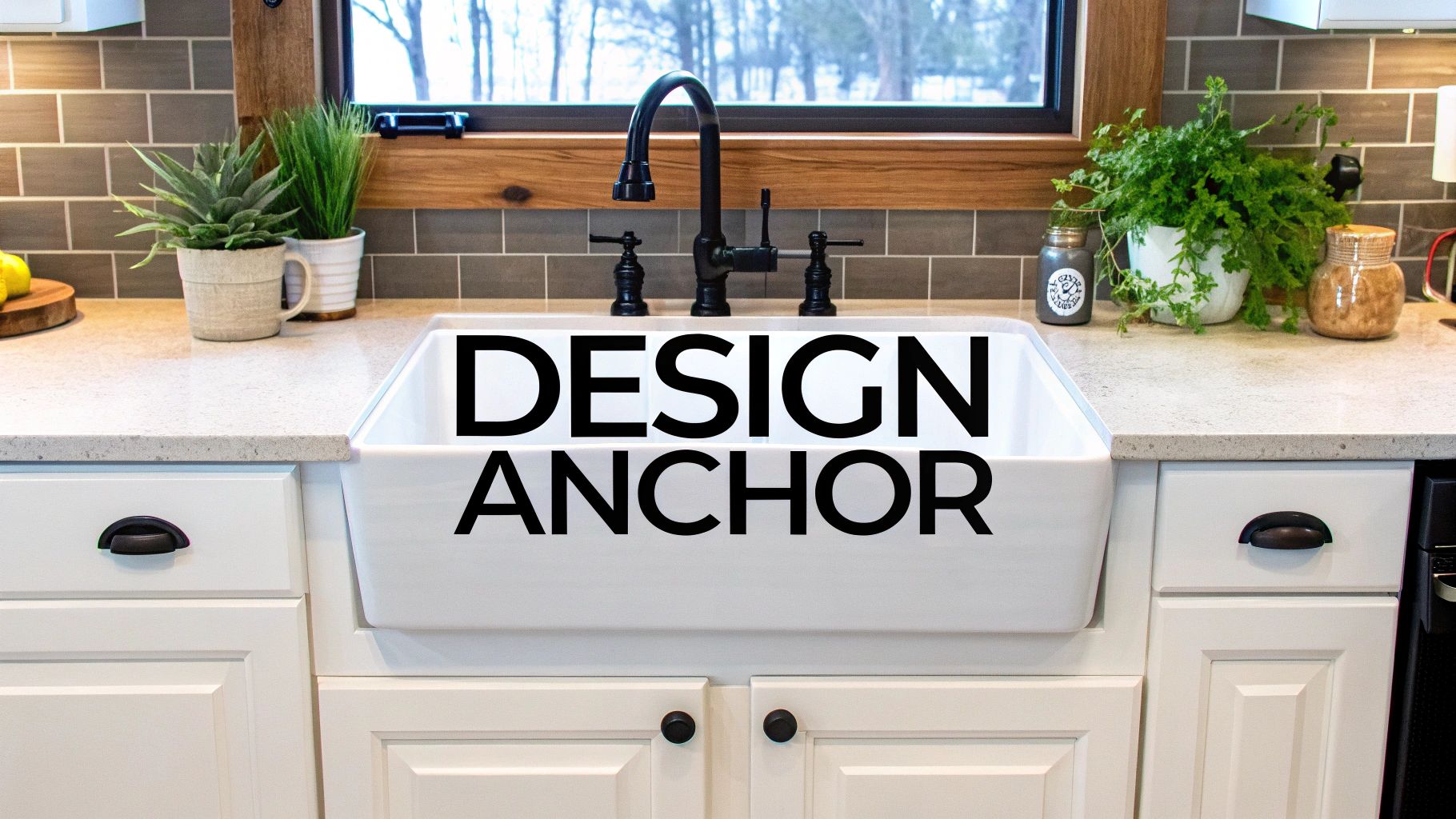 A white farmhouse sink in a modern kitchen setting, demonstrating its versatility.