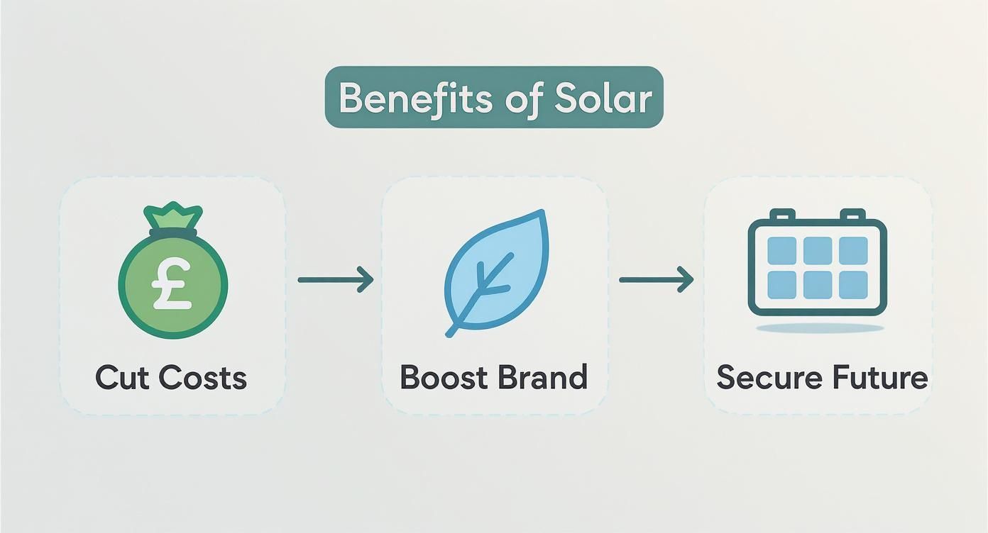 Infographic about solar panels for small business uk