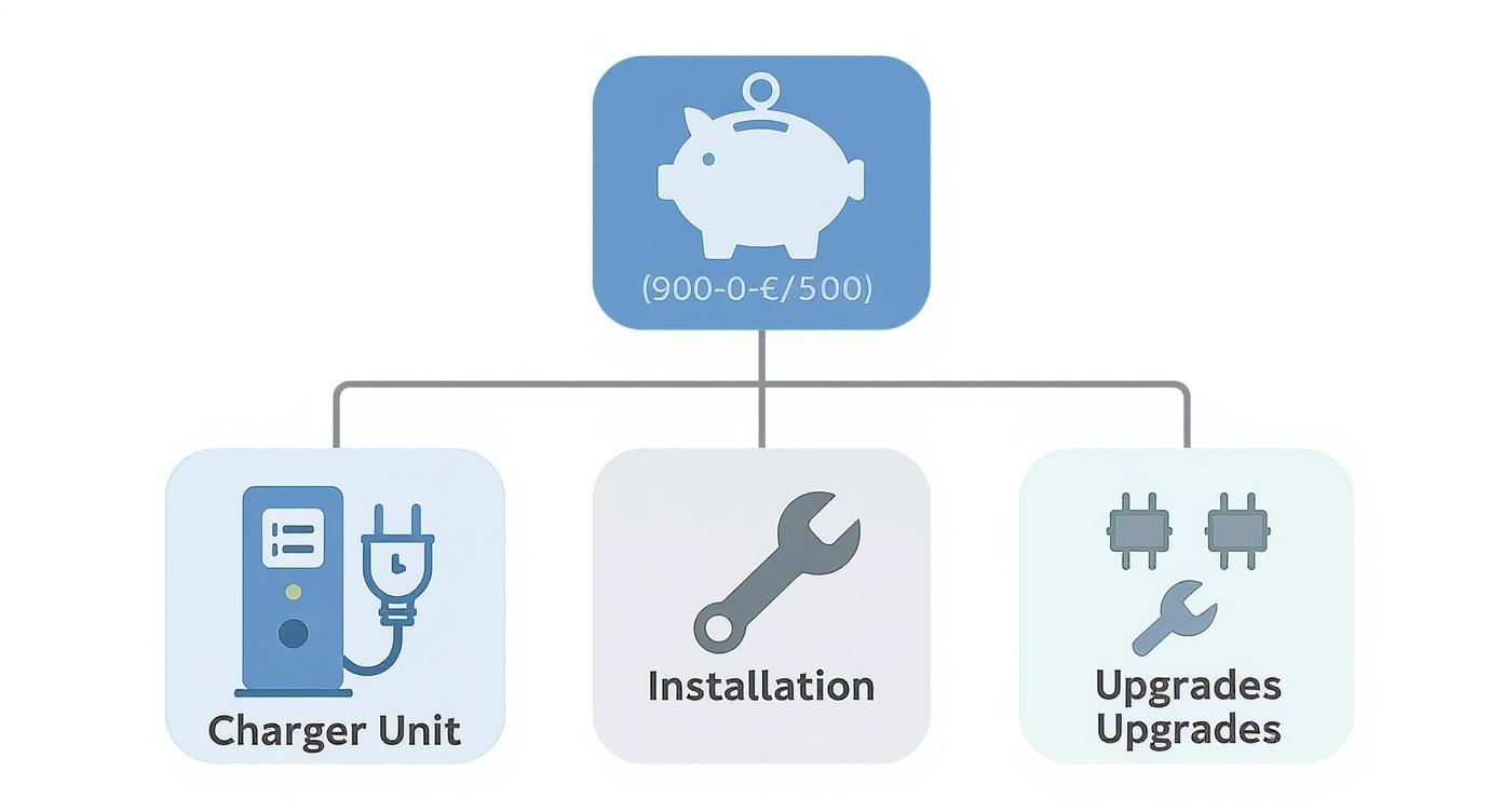 Infographic about ev charger installation cost uk