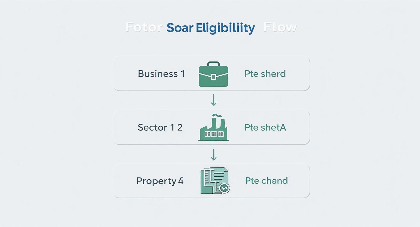 Infographic about solar grants for business