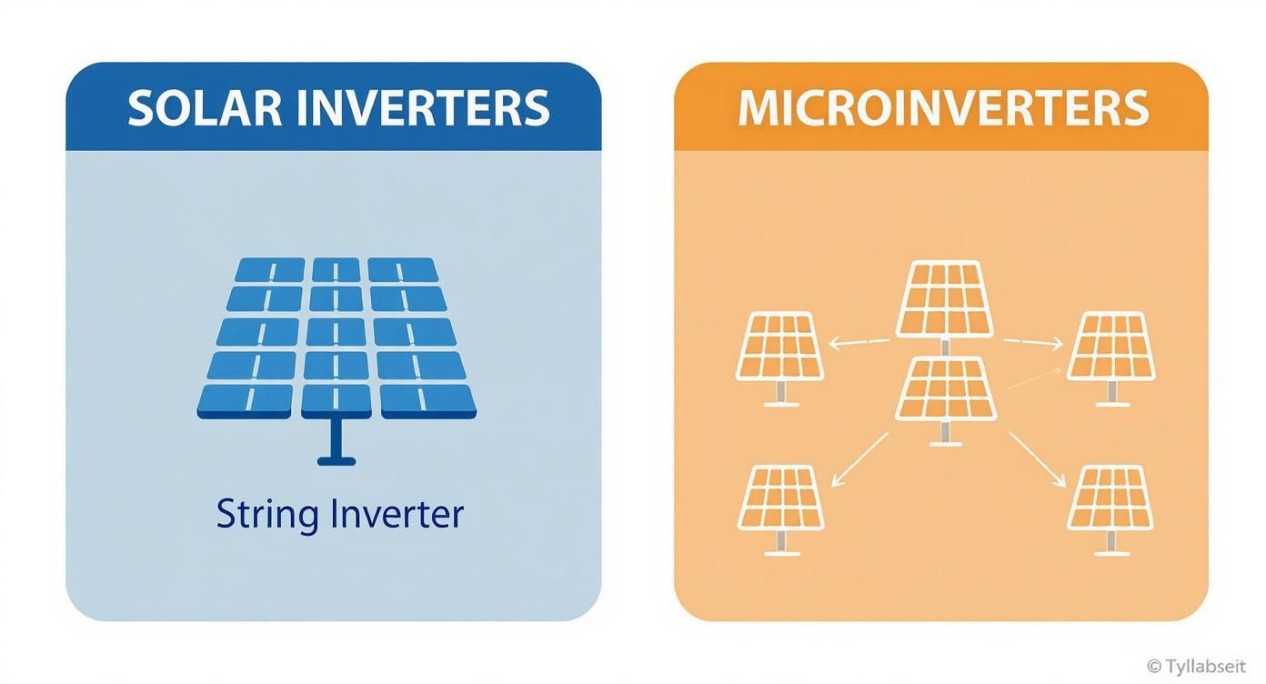 Infographic about microinverters for solar panels