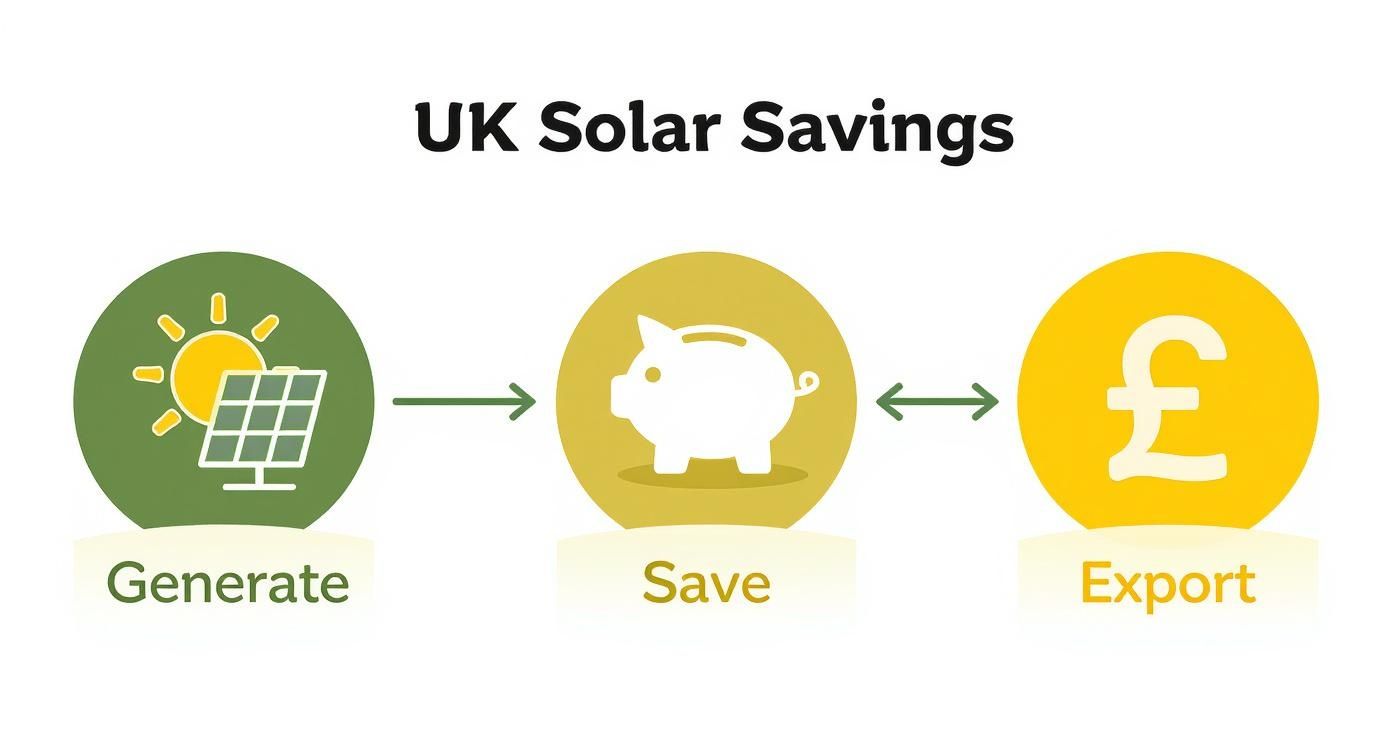 Infographic about solar panel calculator uk