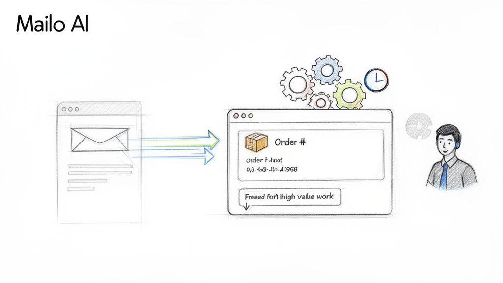 Mailo AI automates email processing, extracts order details, and frees up human employees for high-value work.