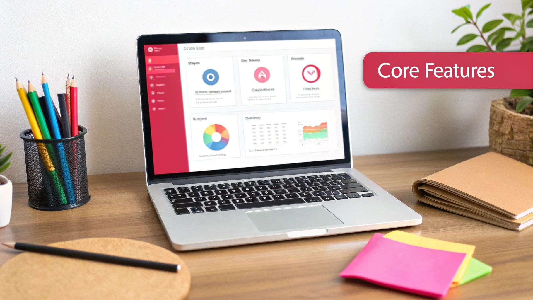 A digital marketing dashboard showing charts and campaign analytics on a screen