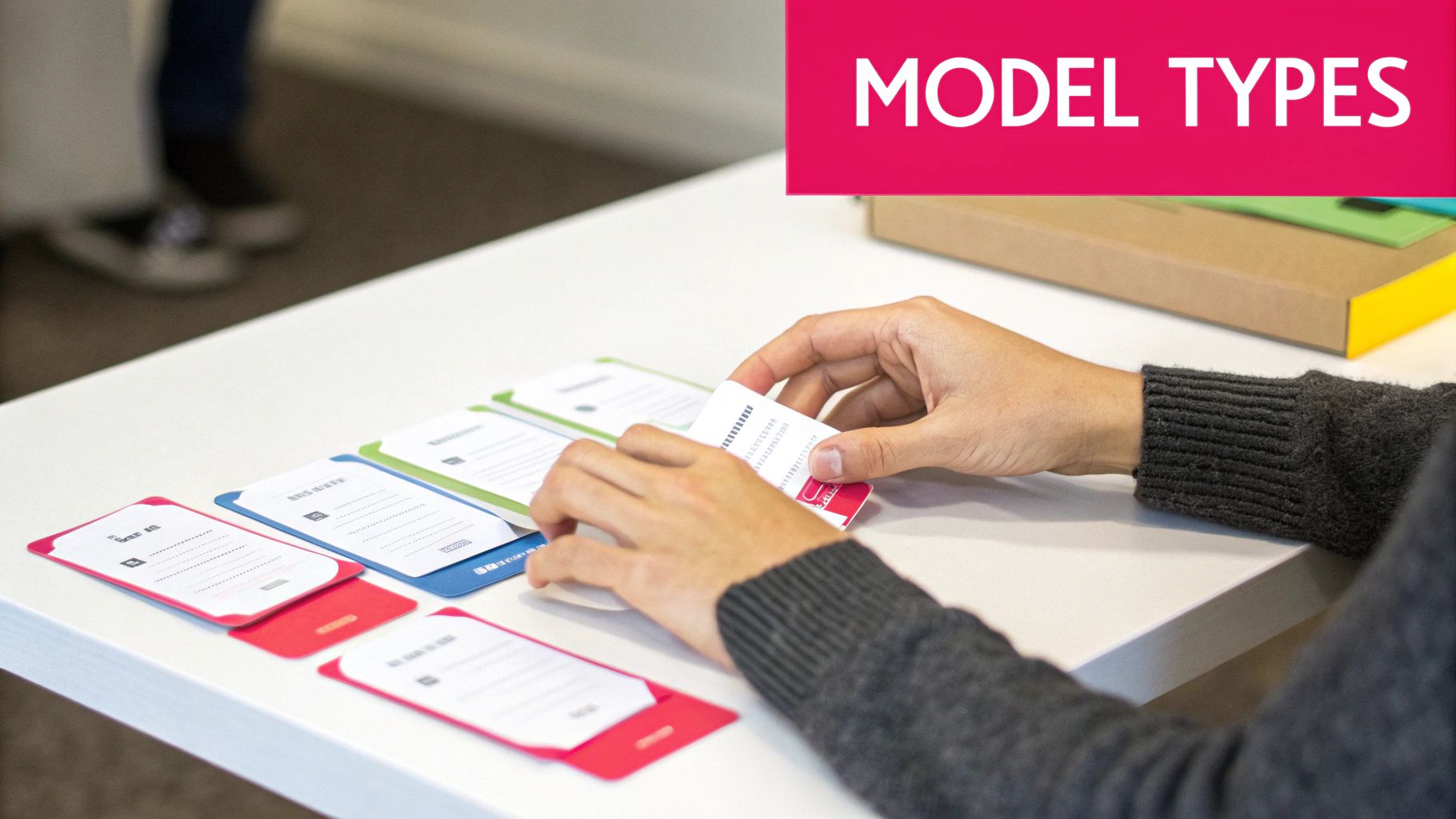 A person pointing at a flowchart on a whiteboard, strategizing about attribution.