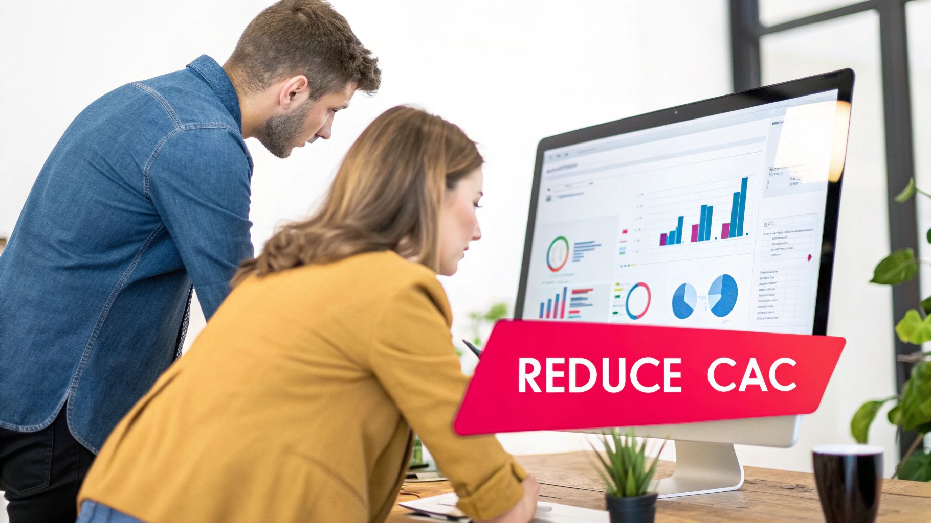 A person analyzing a complex chart of customer acquisition costs, showing the challenges of rising expenses.