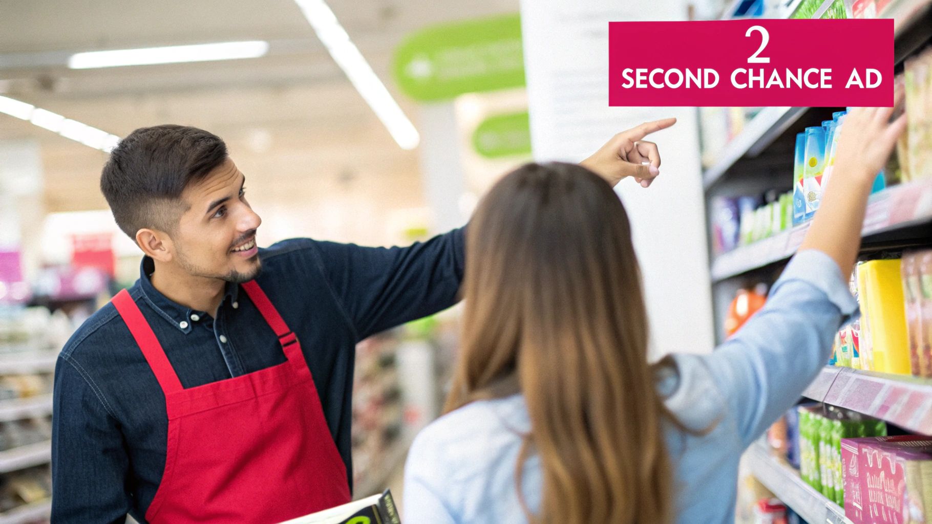 A magnifying glass focusing on a group of people, symbolizing targeted advertising