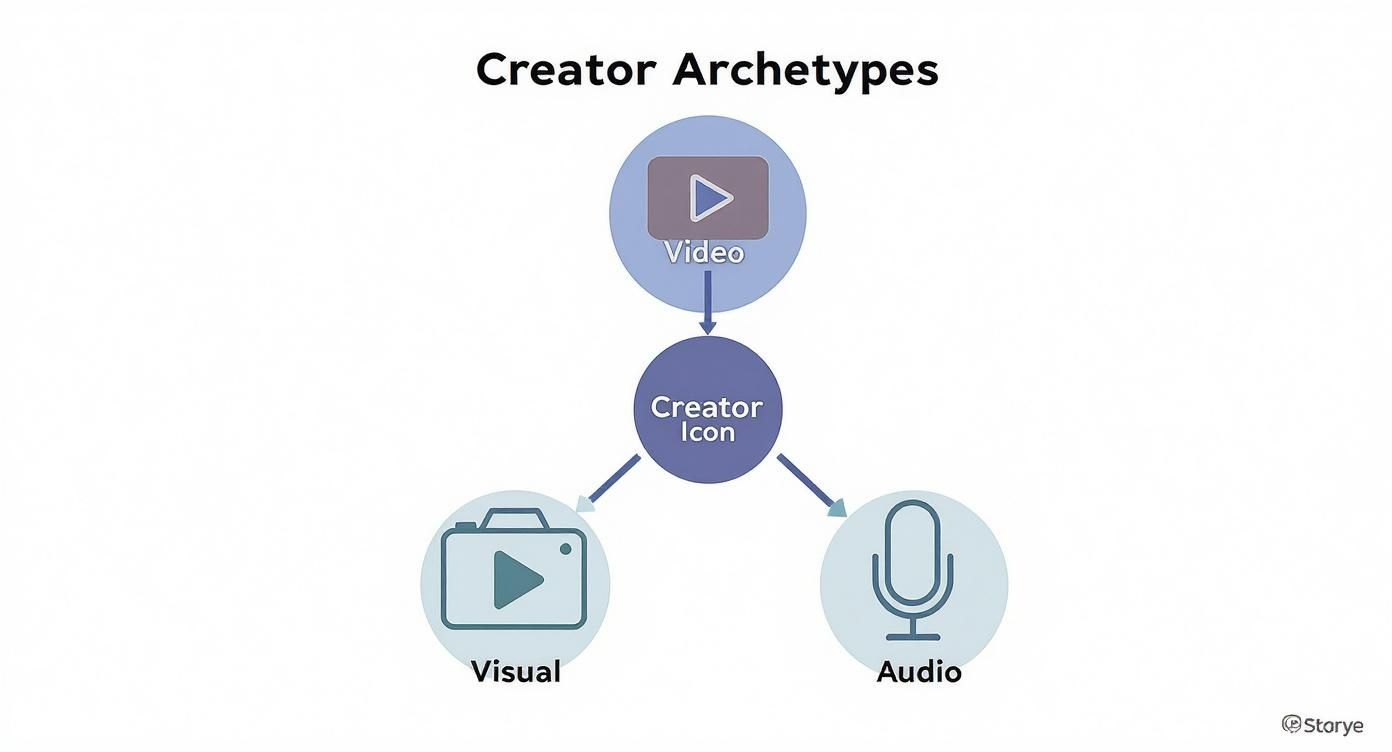 Infographic about what is a content creator