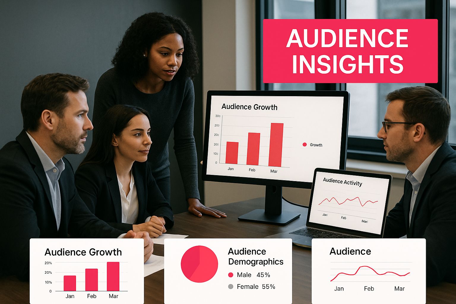Infographic about social media audience analysis