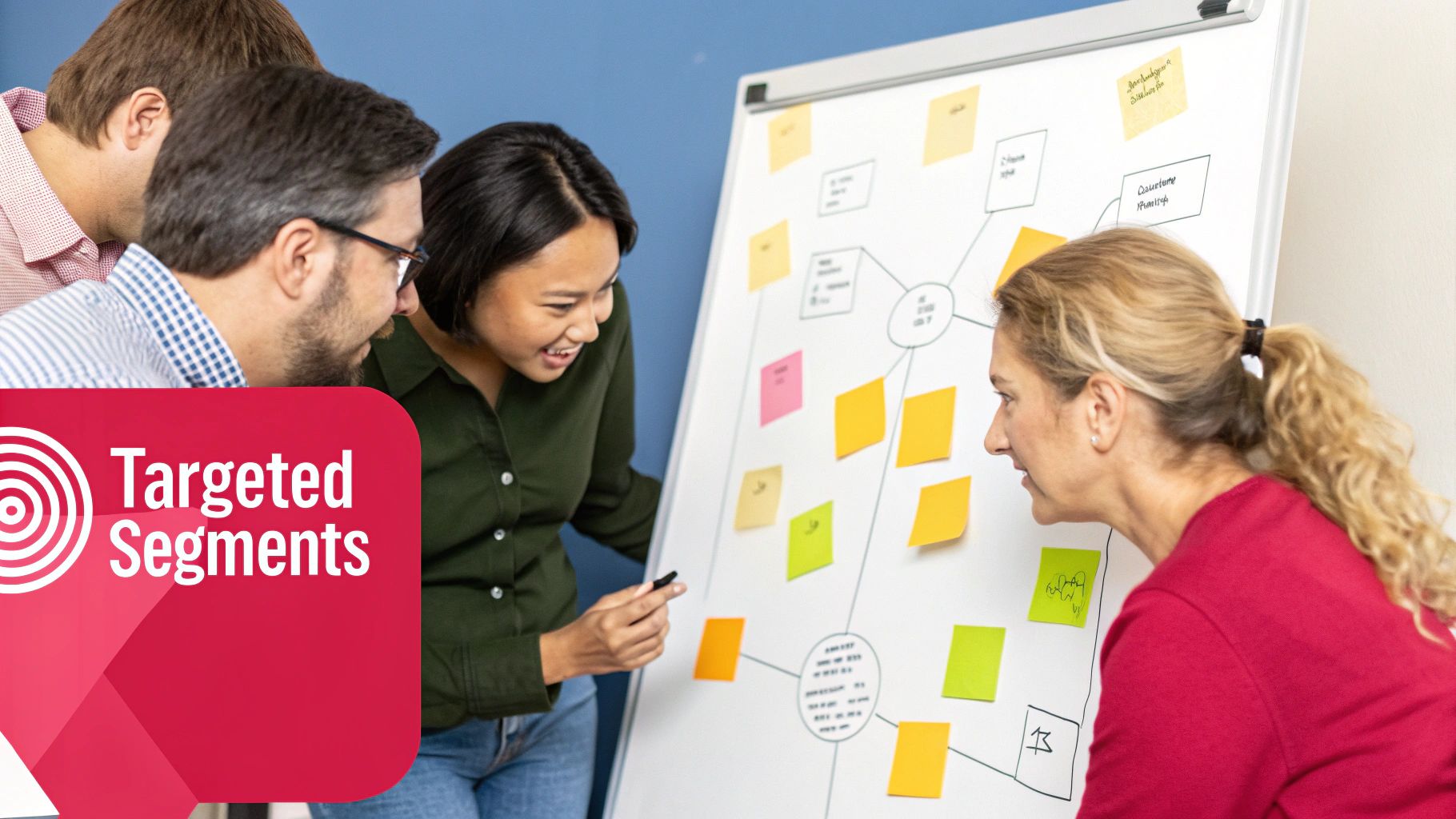 A person at a desk strategically placing pins on a map, symbolizing a targeted marketing plan
