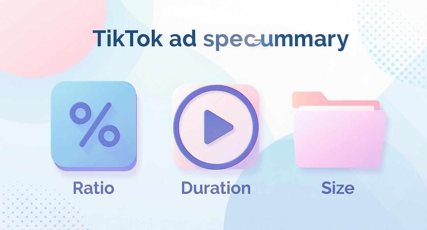 Infographic about tiktok ads specs