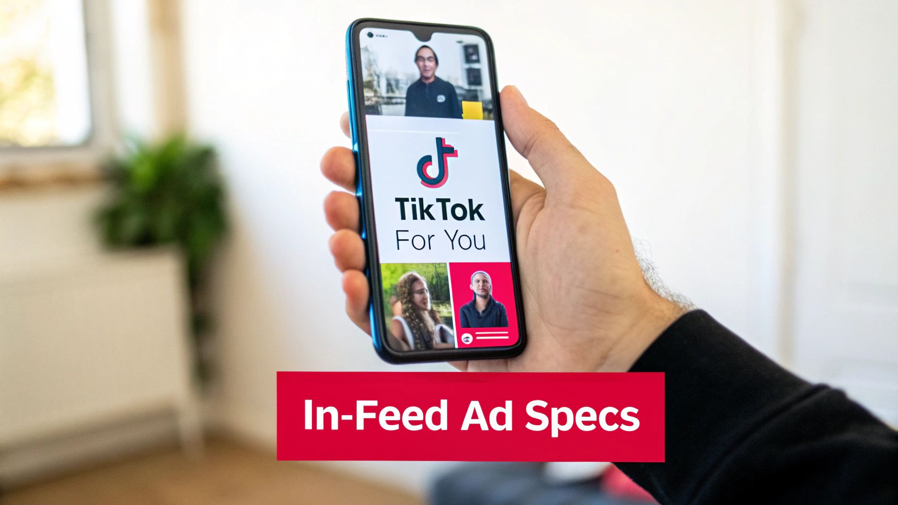 A phone screen showing a full-screen, high-impact TikTok ad