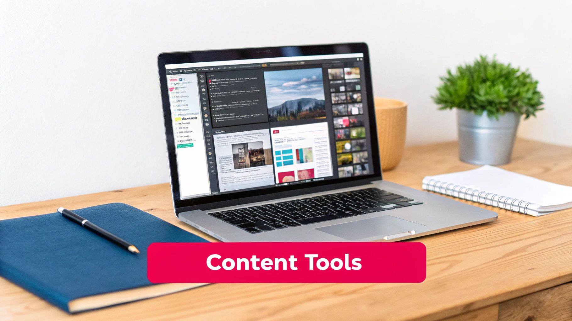 Image of a person using a laptop with user-generated content displayed on the screen