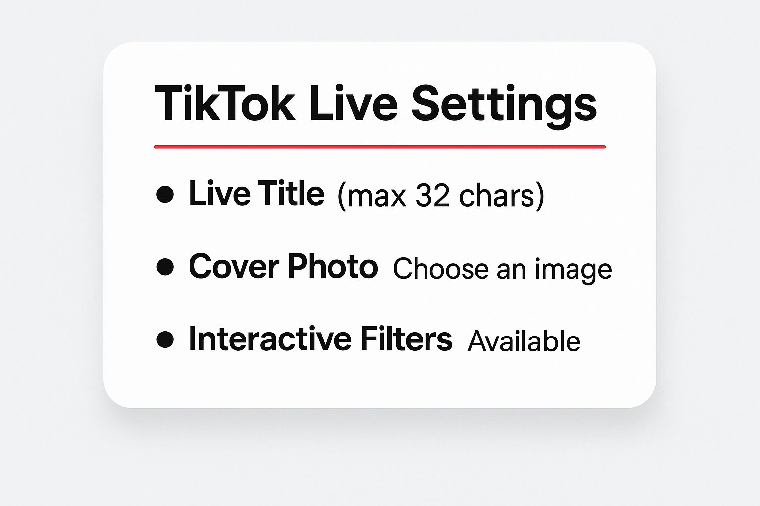 Infographic about how to going live on tiktok