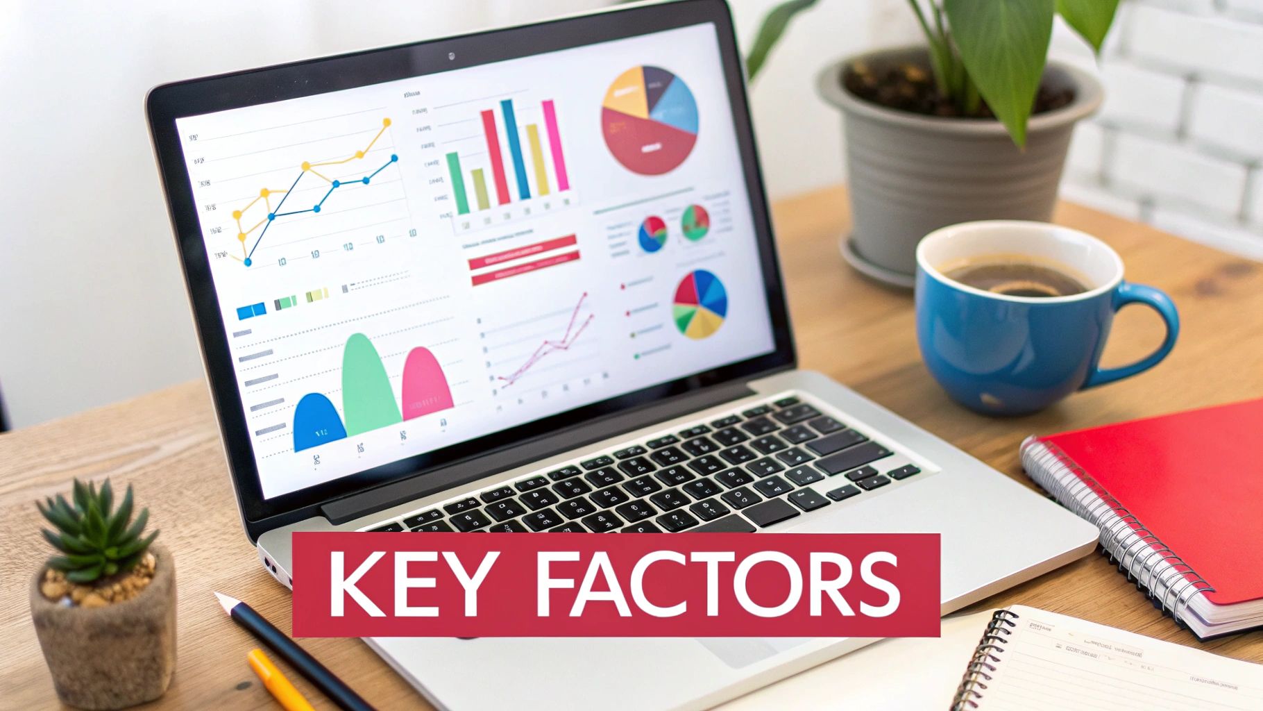 A dashboard showing charts and graphs, representing performance benchmarking with reach rate.