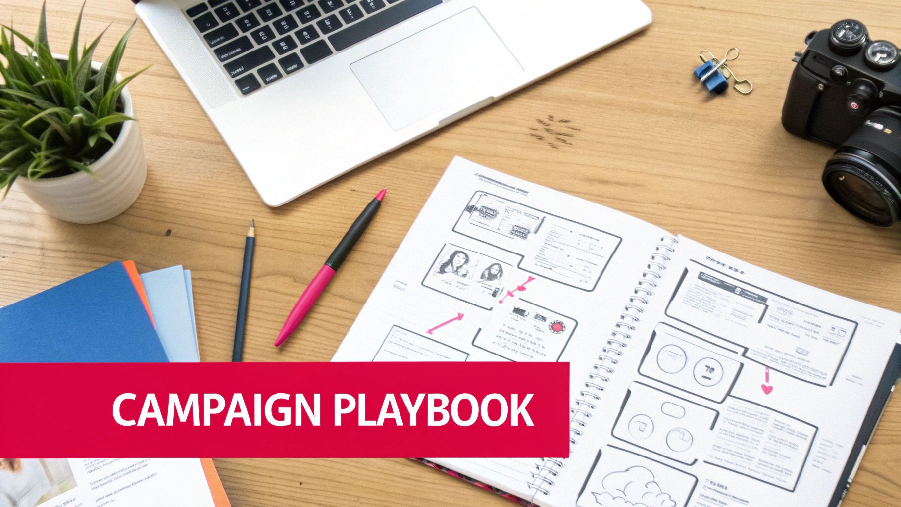 A person writing in a notebook, symbolizing the creation of a campaign brief for a creator marketplace.