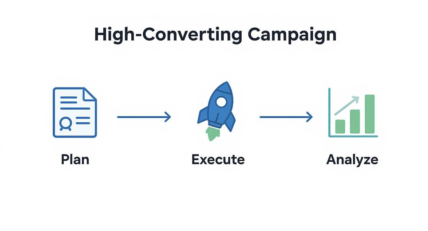 Infographic about how to create a marketing campaign