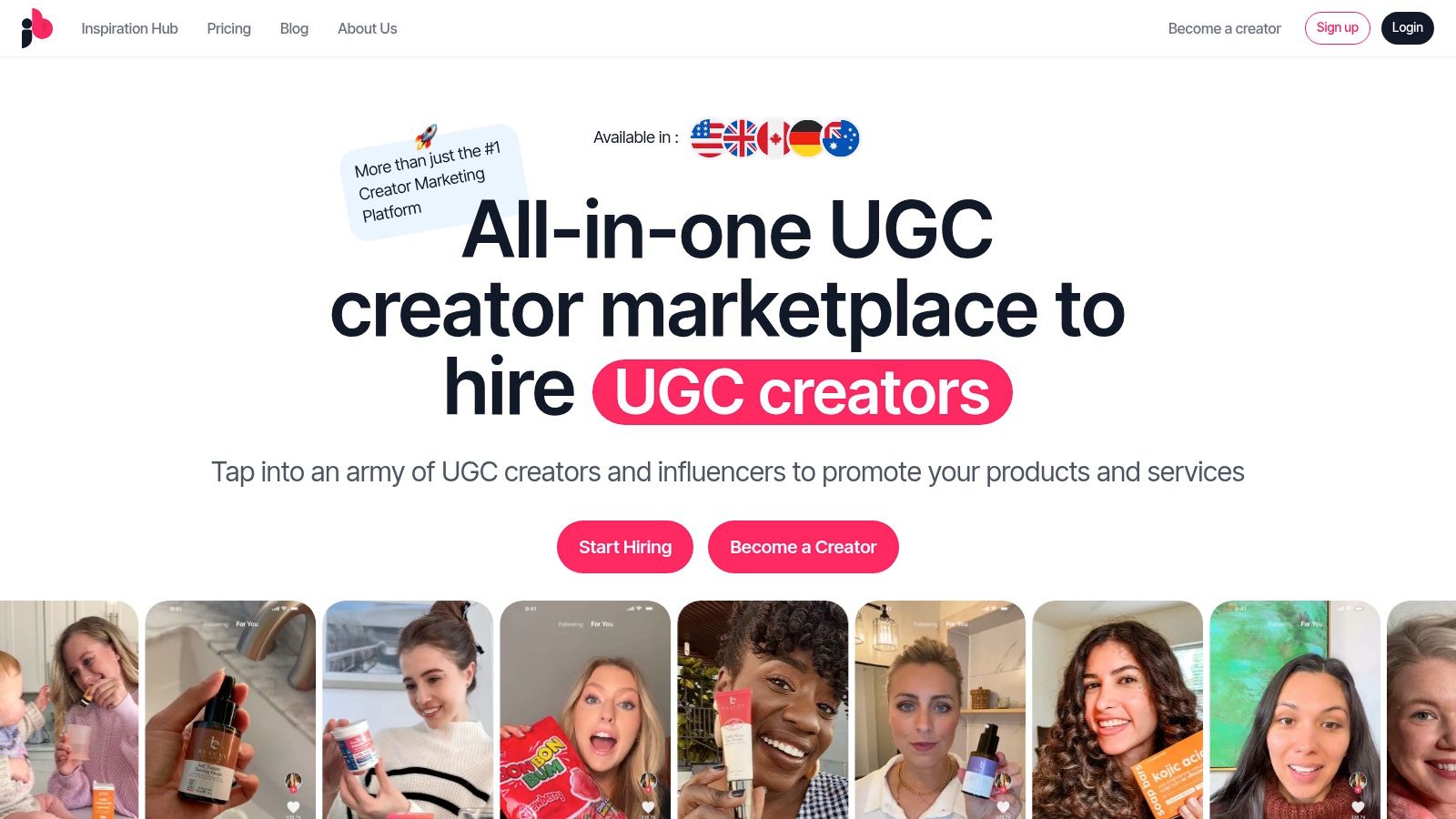JoinBrands platform dashboard showcasing campaign management and creator collaboration features.
