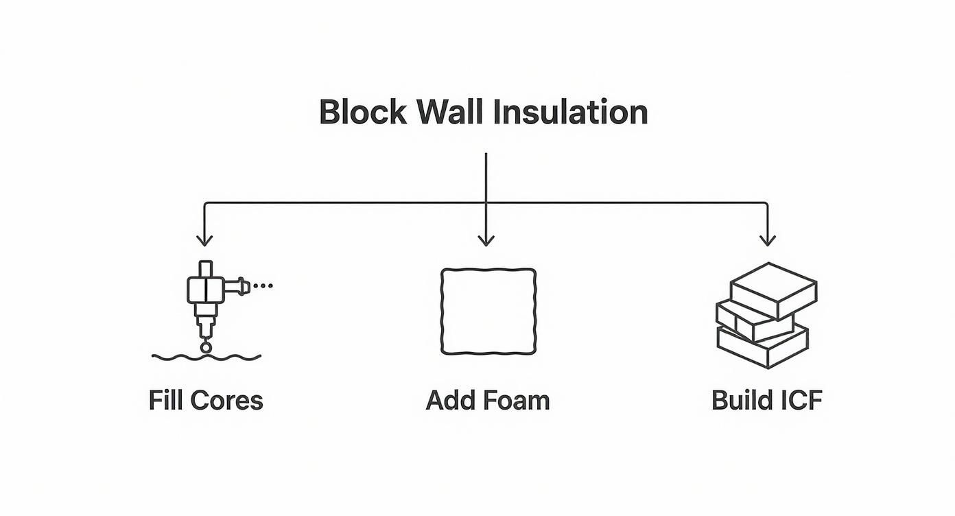 Infographic about insulation value concrete block