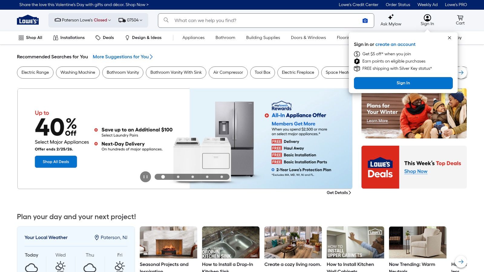 Lowe's (Valspar and other brands)
