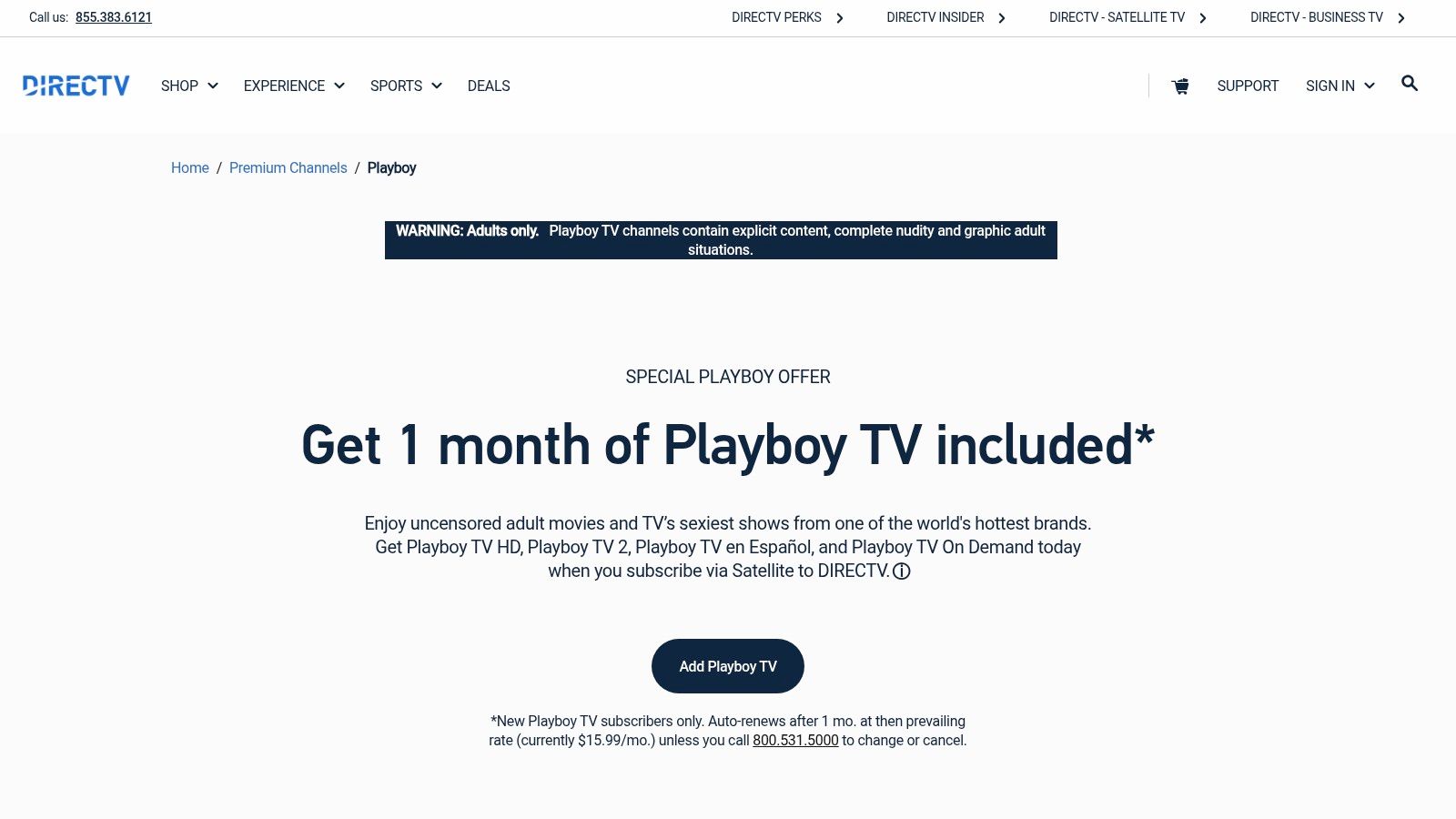 Playboy TV (via DIRECTV)