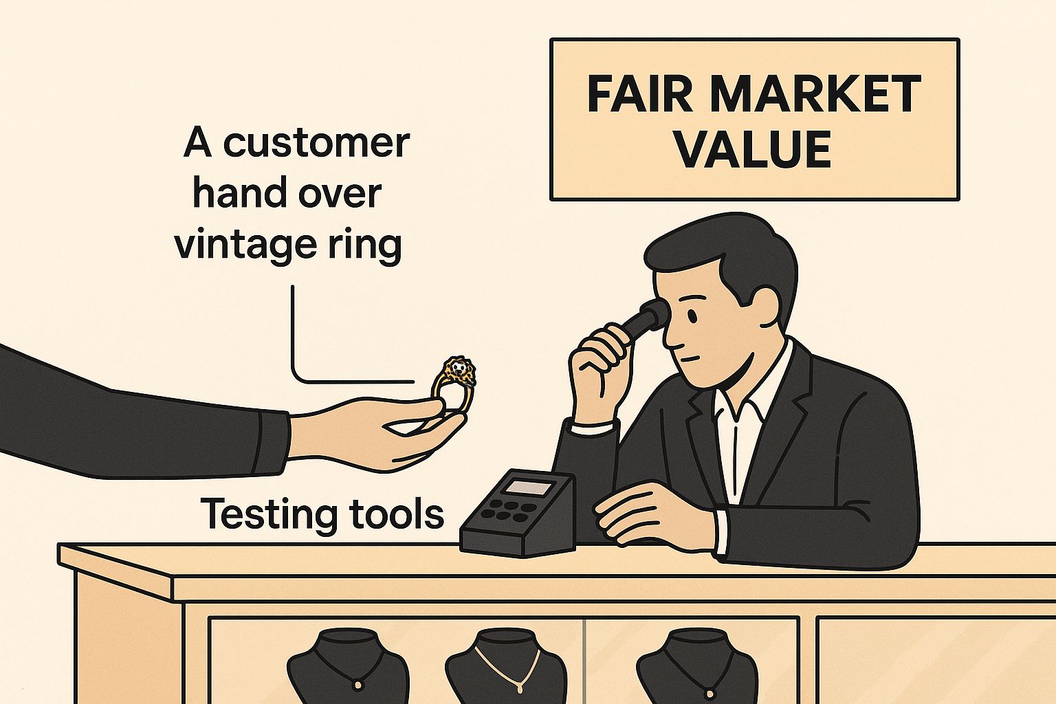 Infographic about where to sell old jewelry