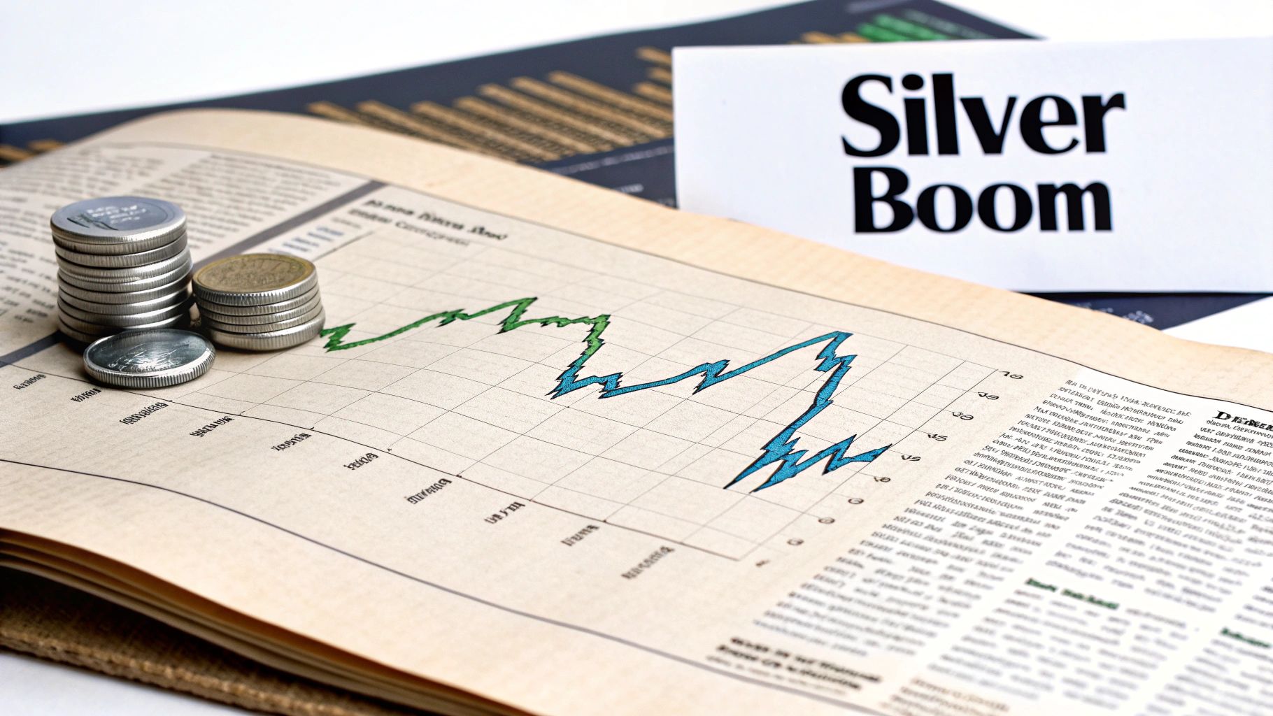 A close-up of a modern circuit board, highlighting silver's use in technology
