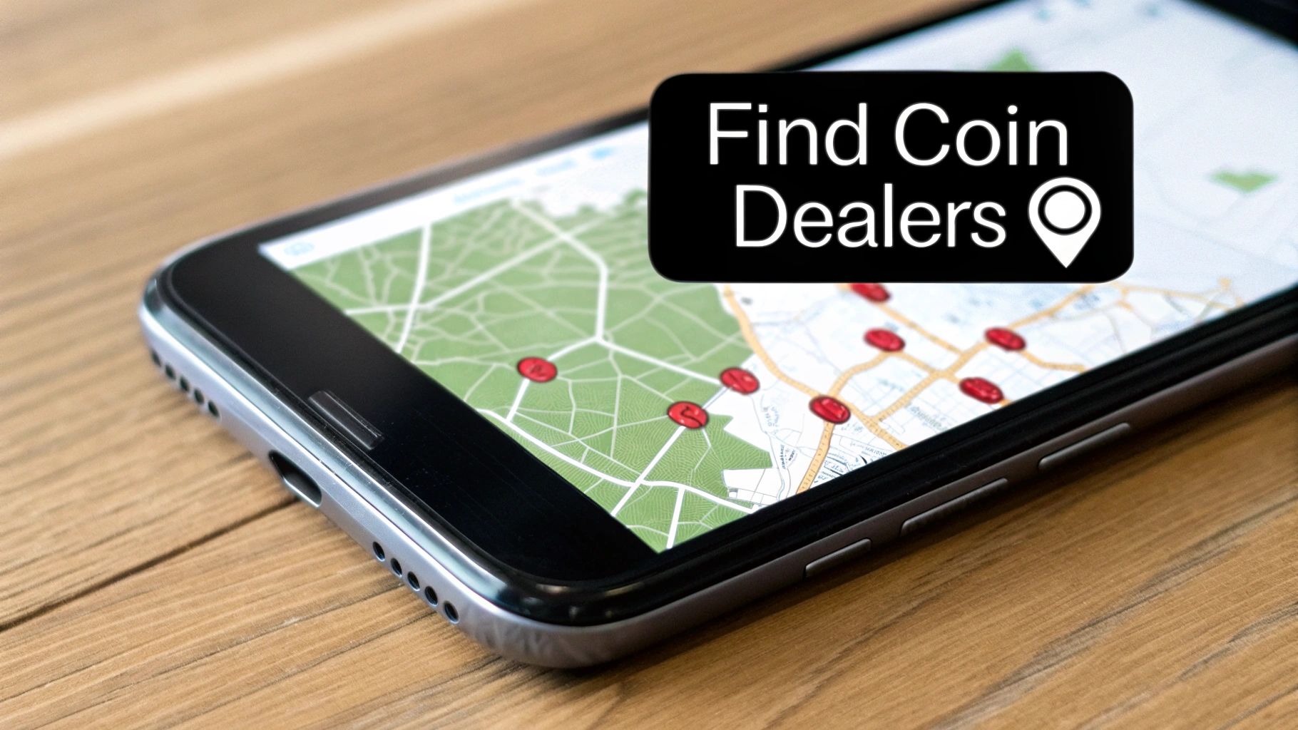 A coin dealer carefully examines a rare coin with a magnifying glass to verify its authenticity.