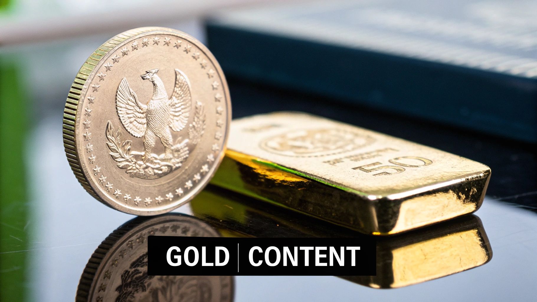 The reverse side of the 50 Pesos Centenario coin, showcasing the Angel of Independence