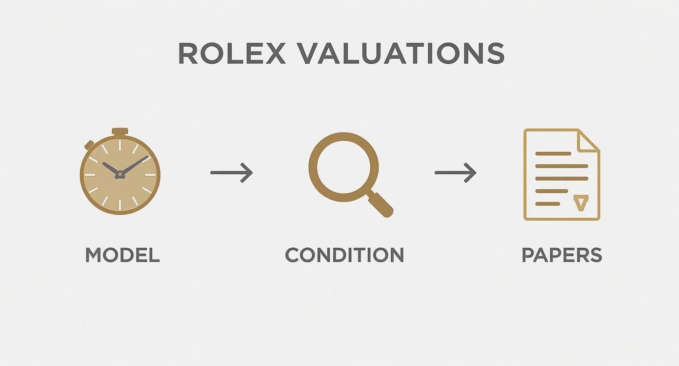 Infographic about value my rolex watch