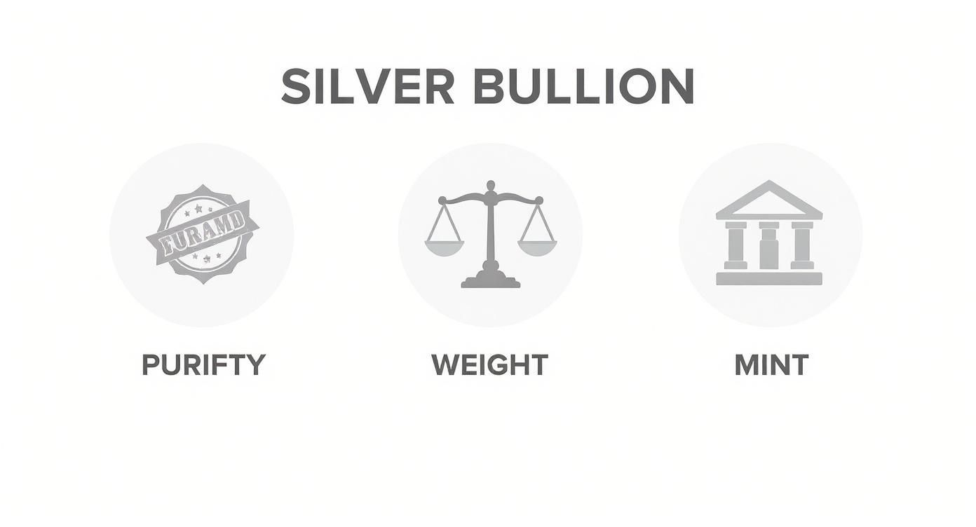 Infographic about how to sell silver bullion