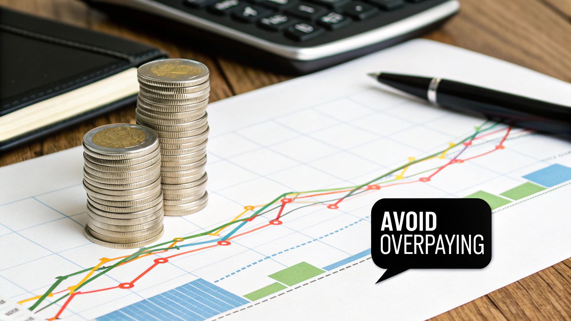 A digital scale with silver coins on one side and weights on the other, symbolizing the balance of spot price and premiums.
