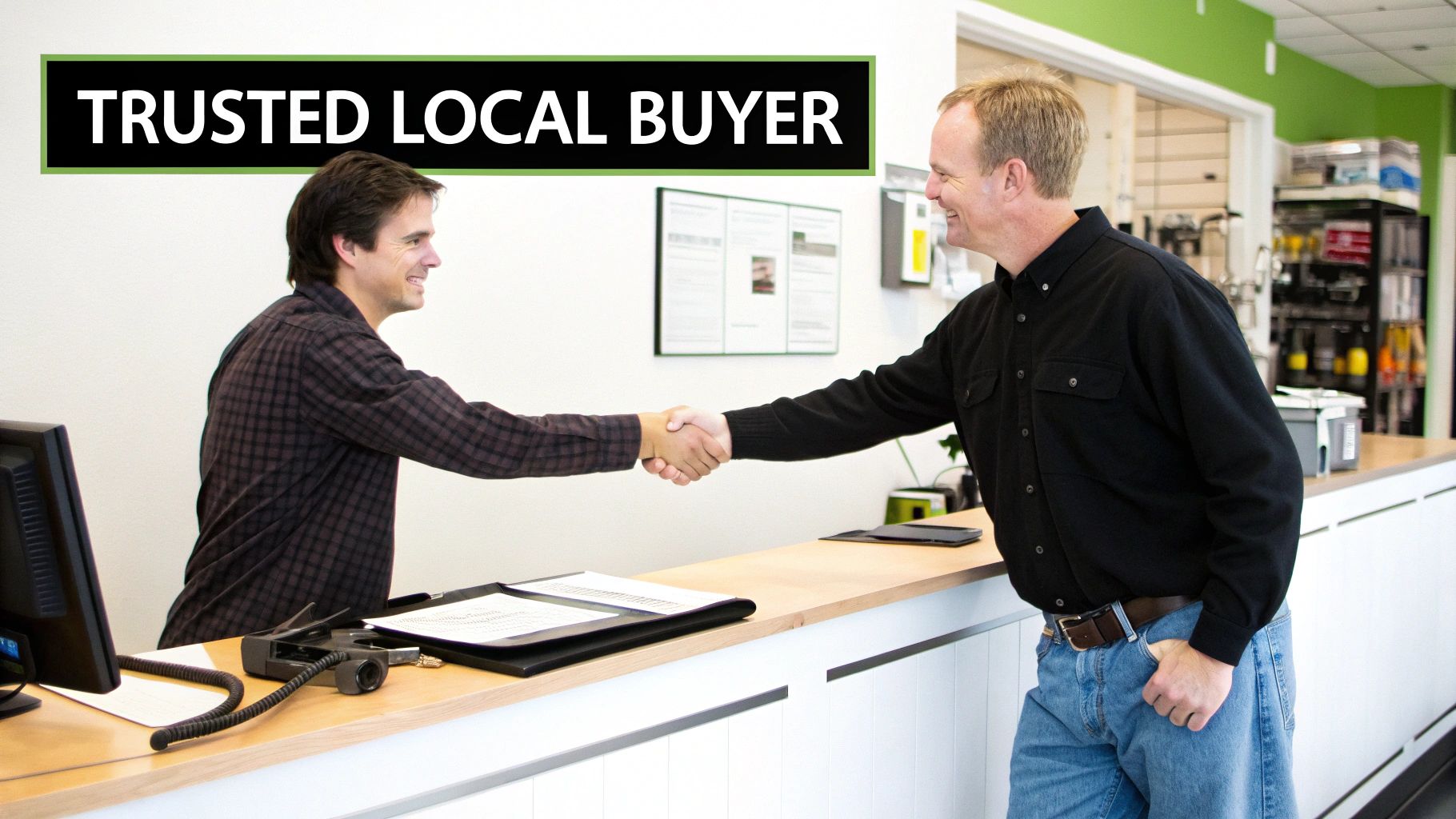 A jeweler using a loupe to inspect a silver coin