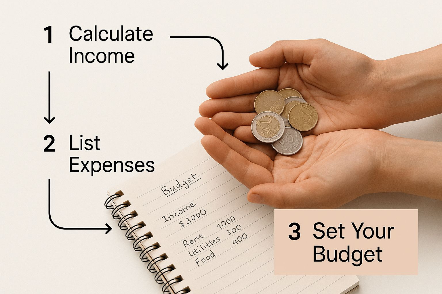 Infographic about how to start coin collecting hobby