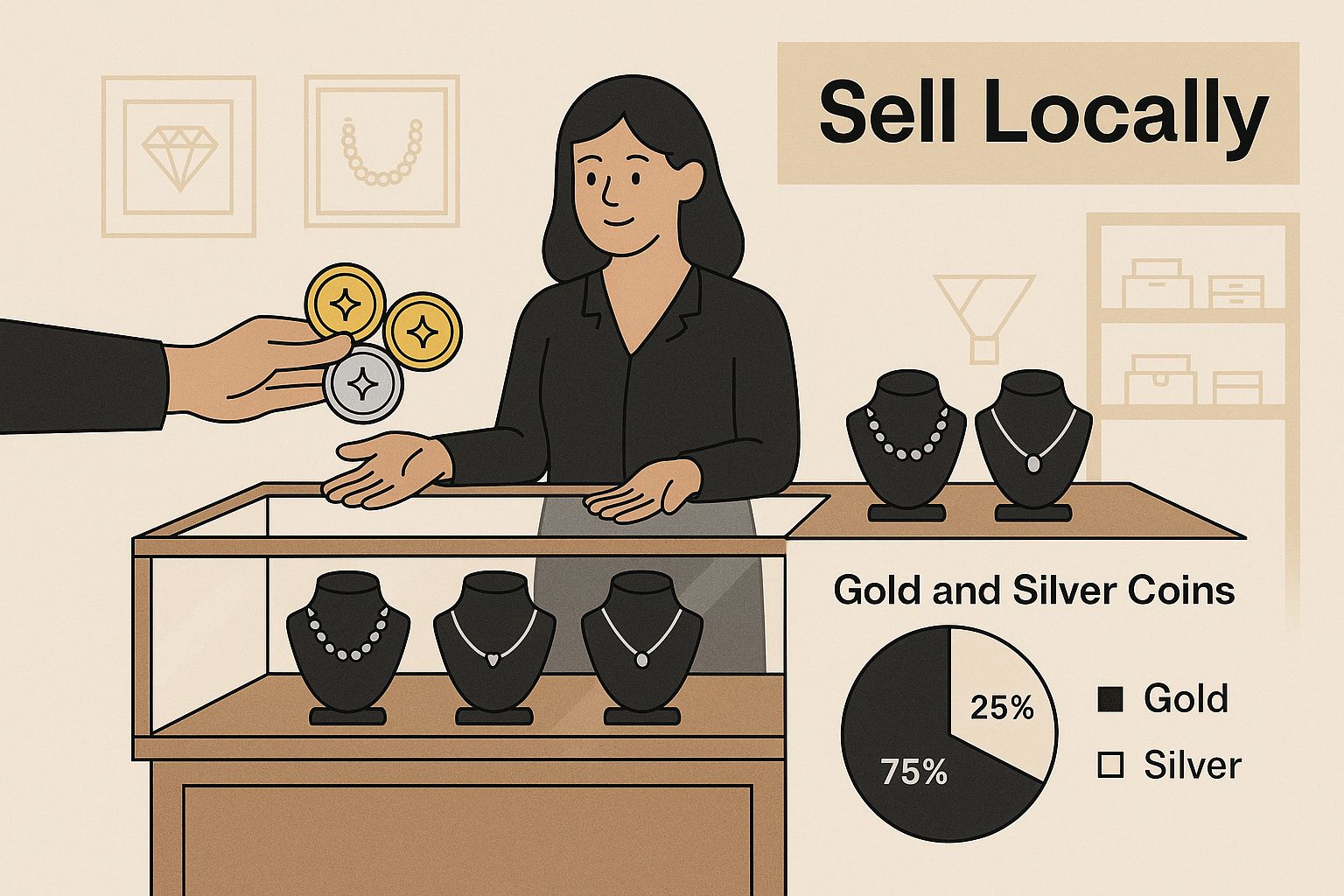 Infographic about places near me that buy gold and silver
