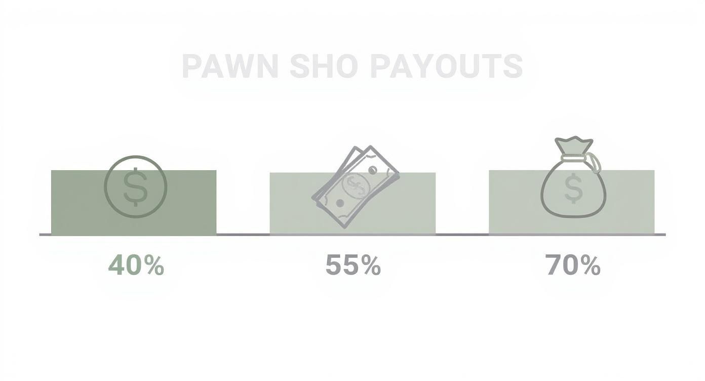 Infographic about how much do pawn shops pay for silver