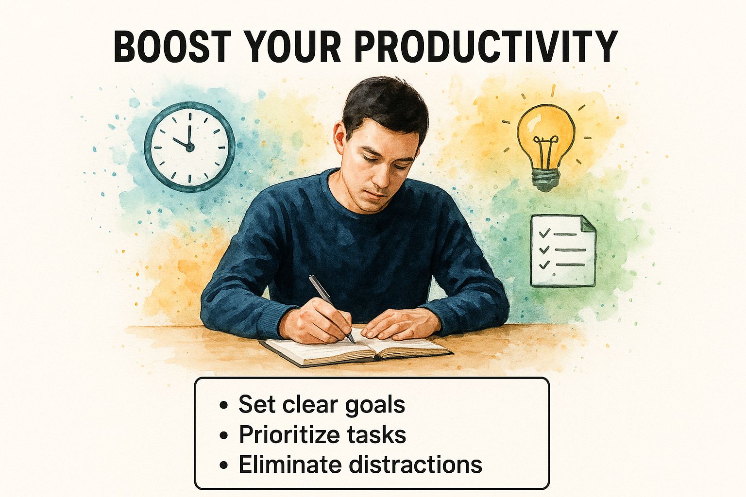 Infographic about journaling for productivity