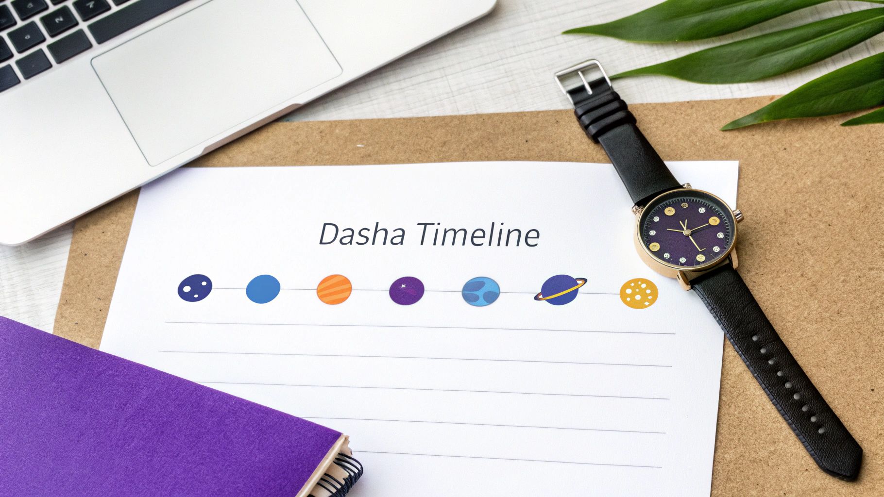 Vedic astrology chart showing planetary periods