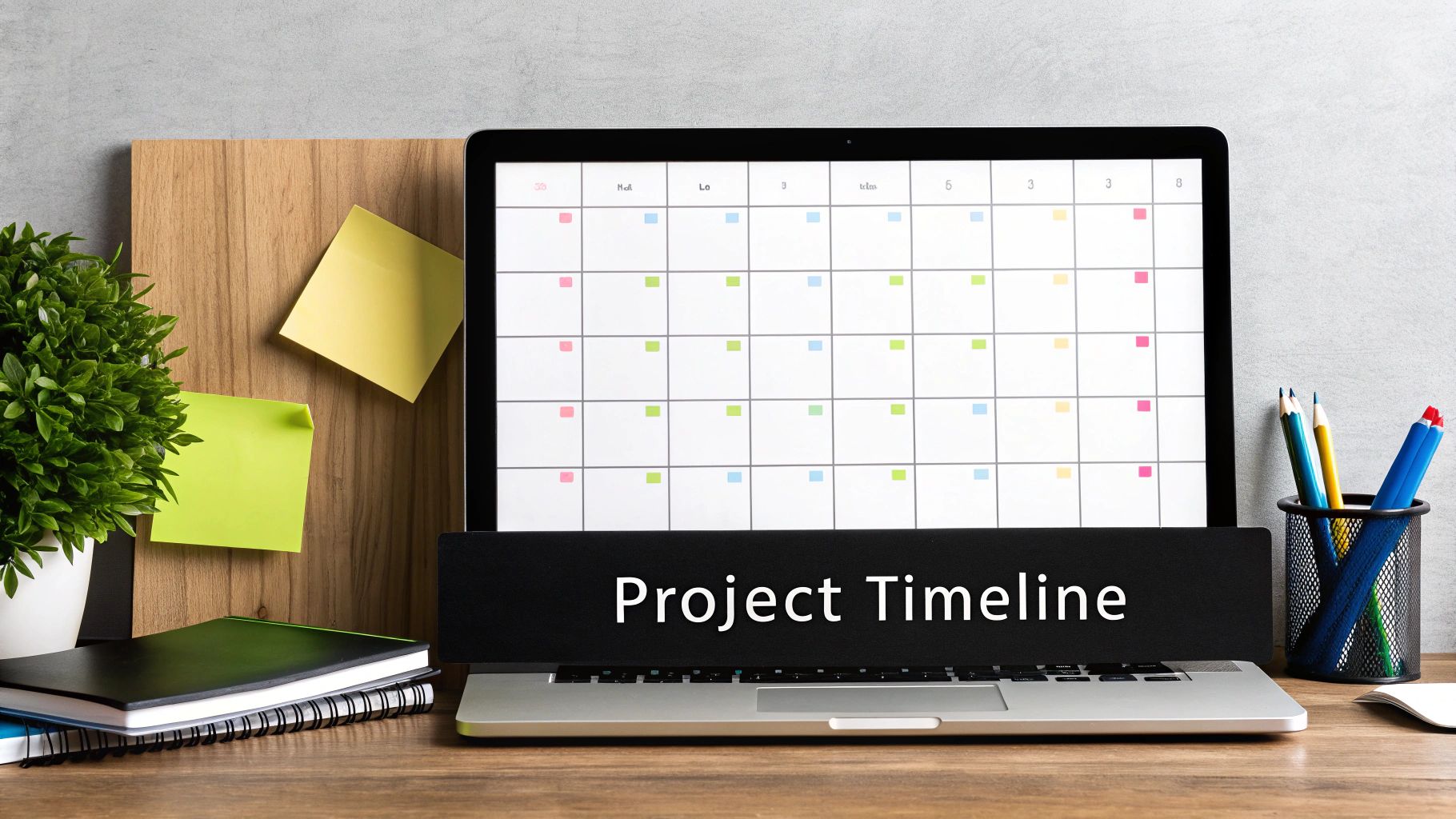 Team discussing a project timeline