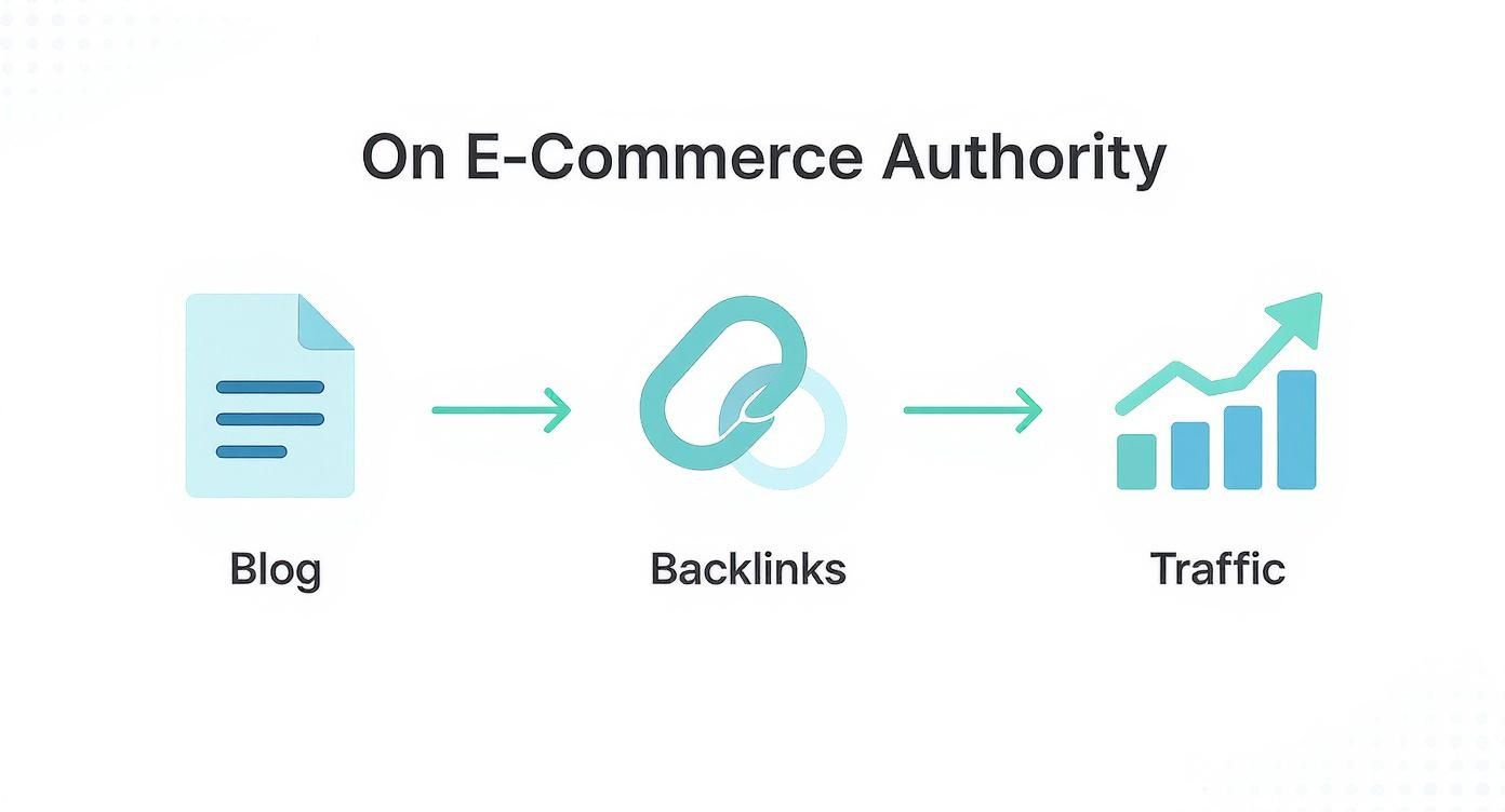 Infographic about link building strategies for ecommerce