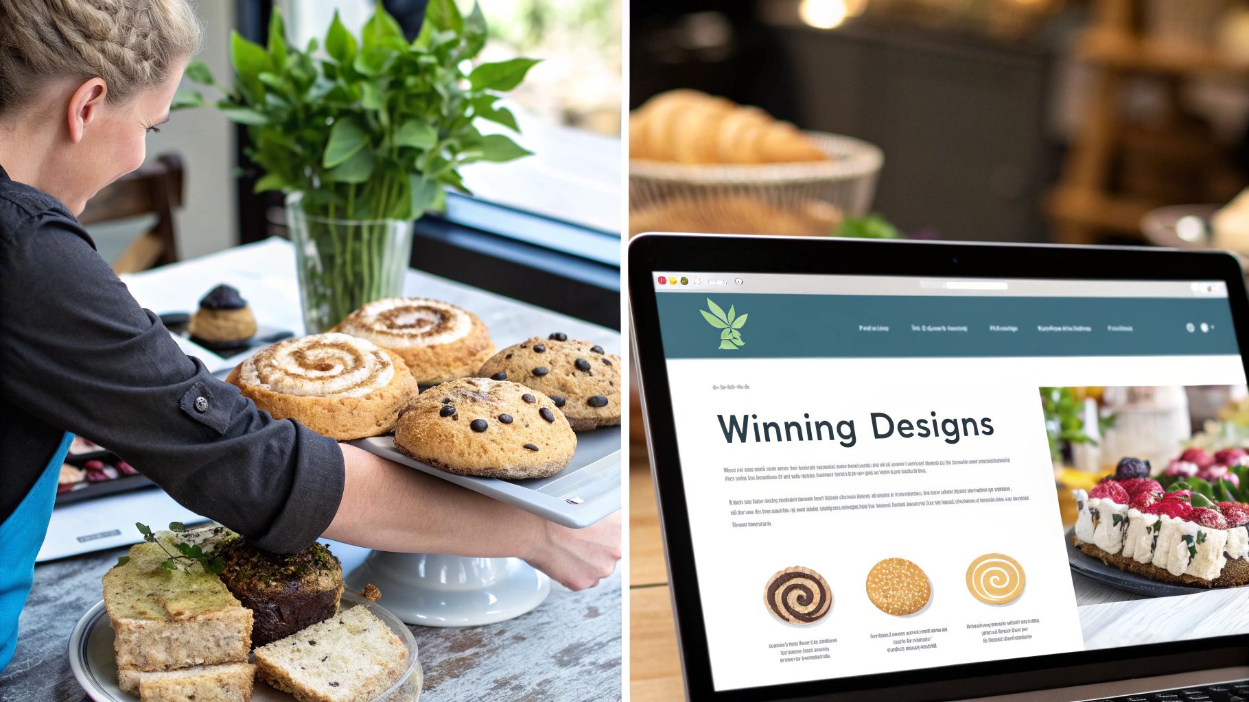An image showcasing a collage of successful small business websites on different devices like a laptop, tablet, and smartphone.