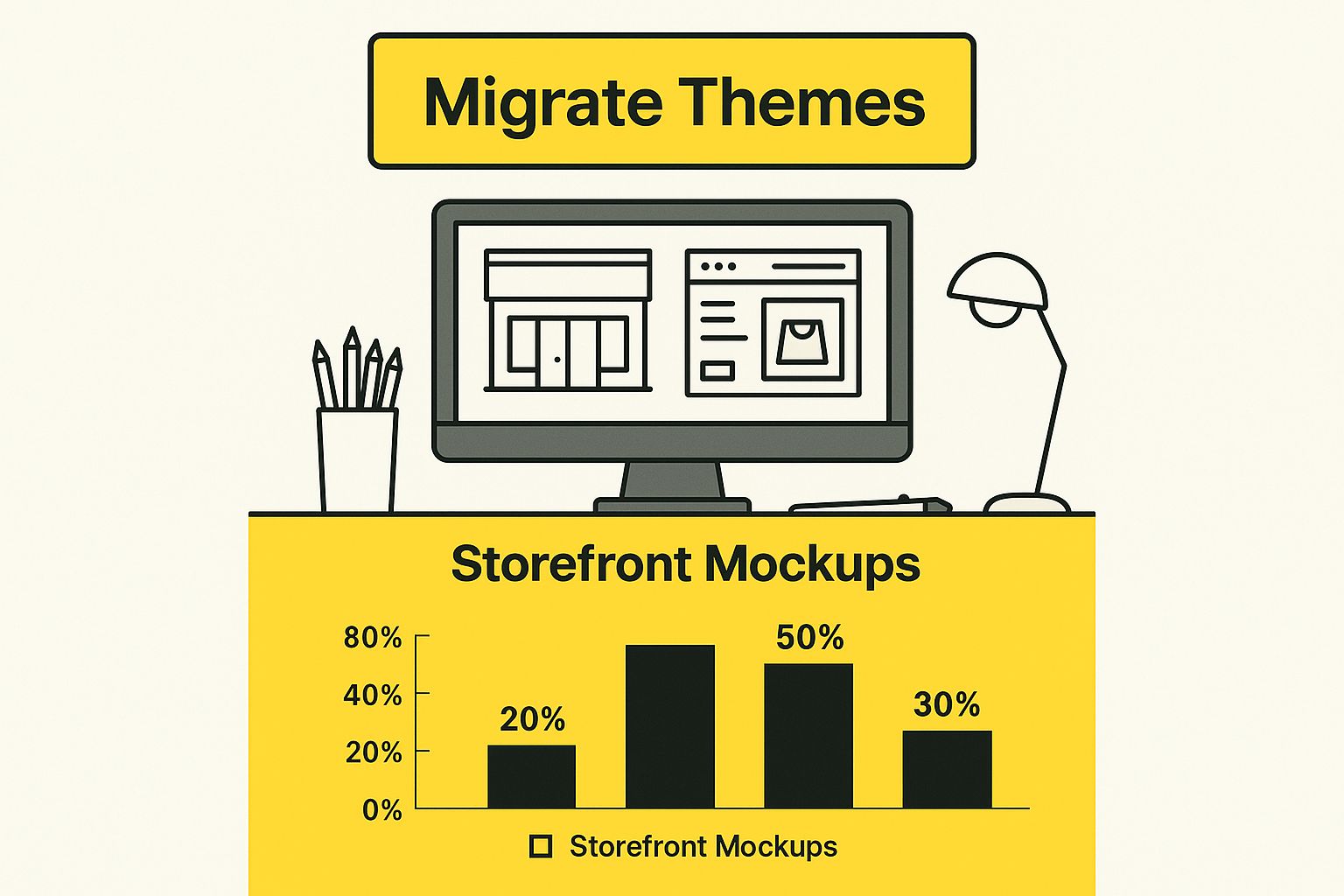 Infographic about shopify migration checklist