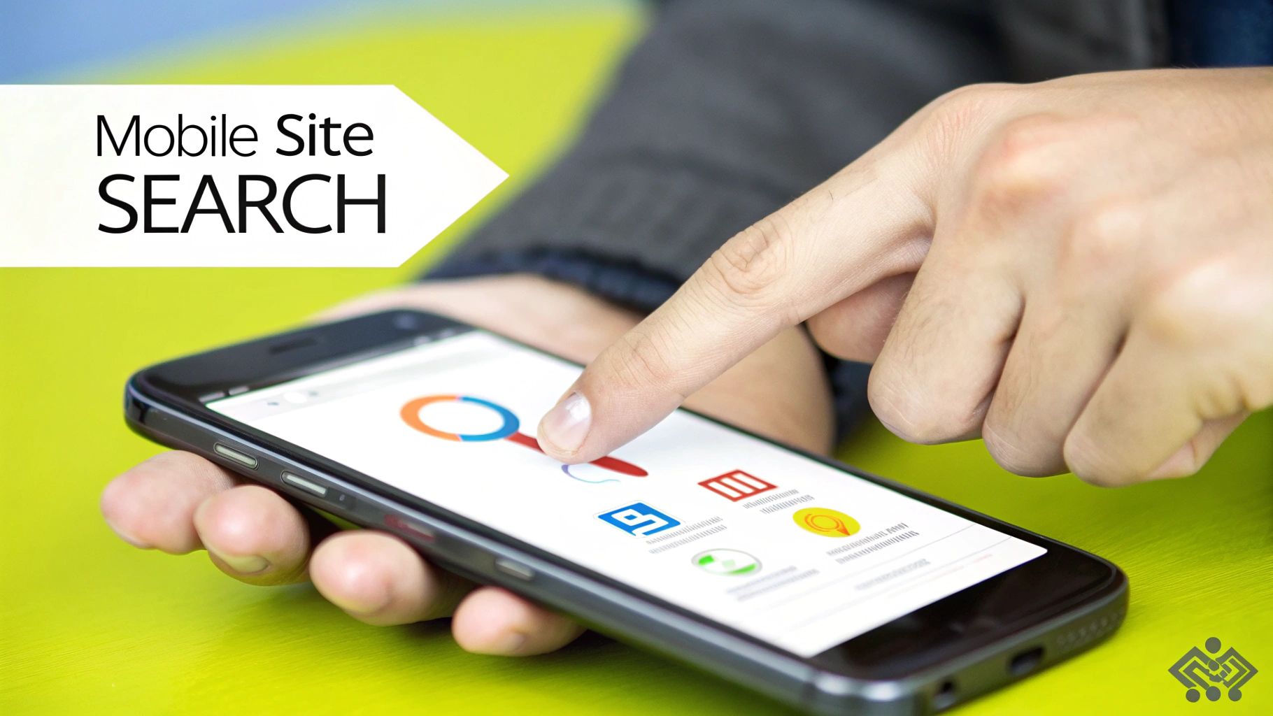 A person using a smartphone to search on an ecommerce website, illustrating mobile optimization.