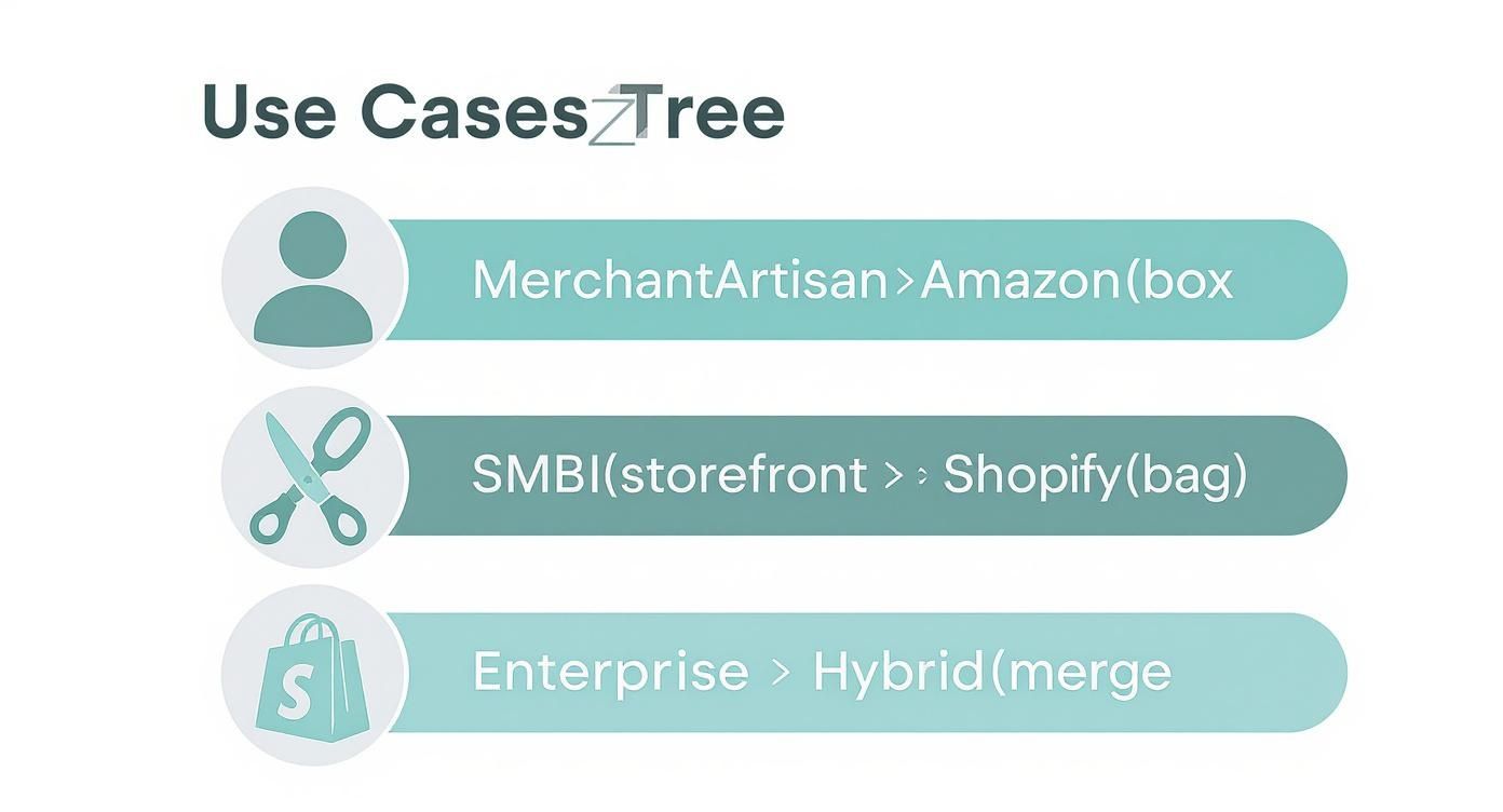 Infographic about shopify vs amazon
