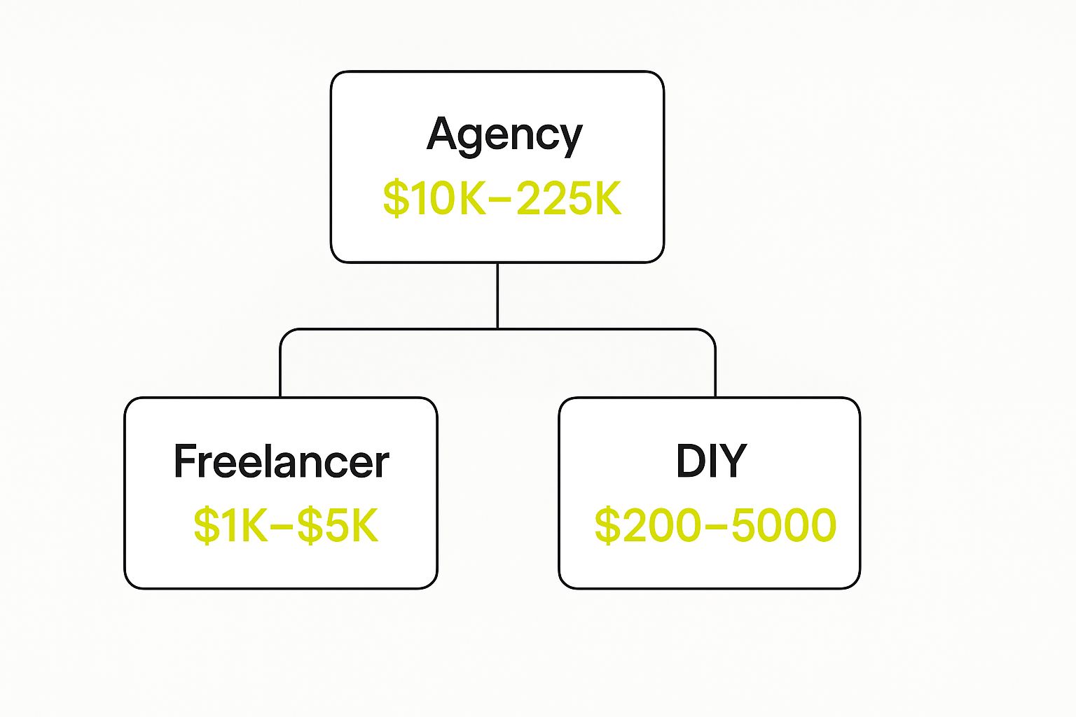 Infographic about shopify website development cost