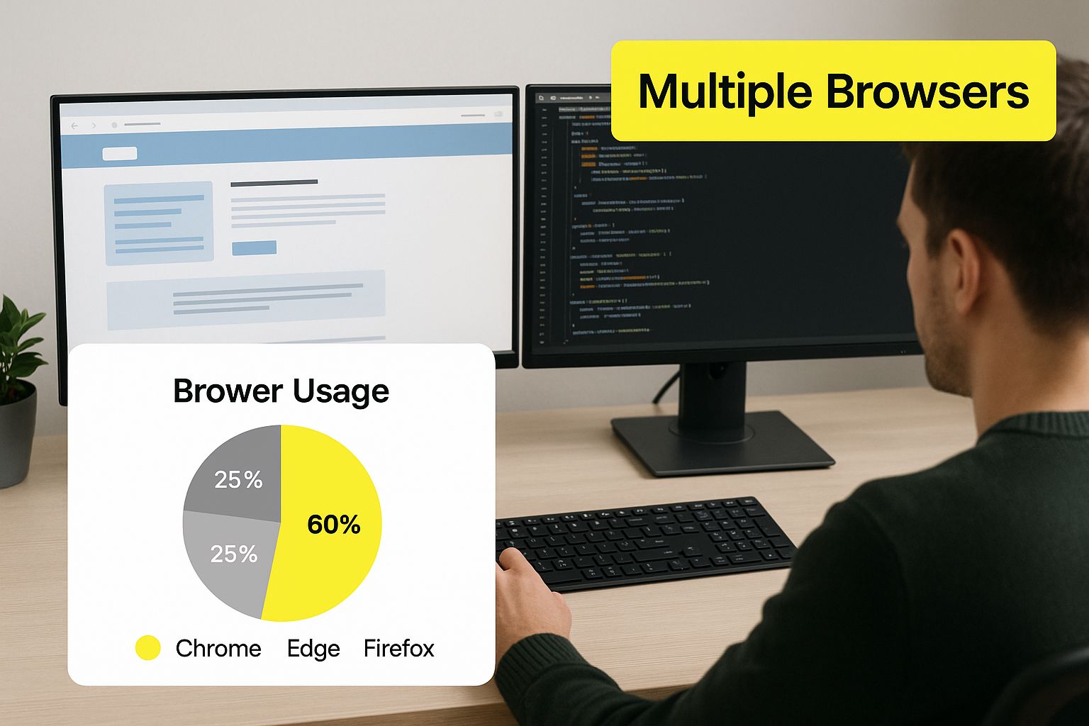 Infographic about testing website on different browsers