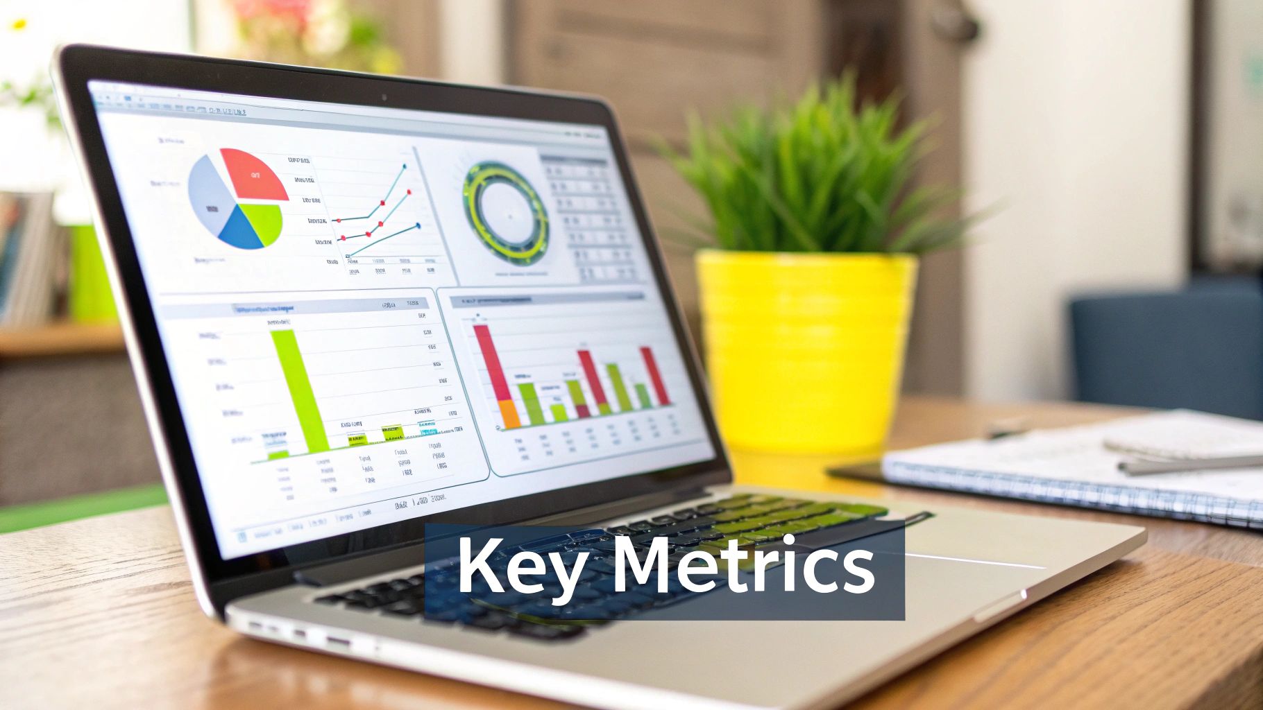 A dashboard showing various key performance indicators for a marketing campaign